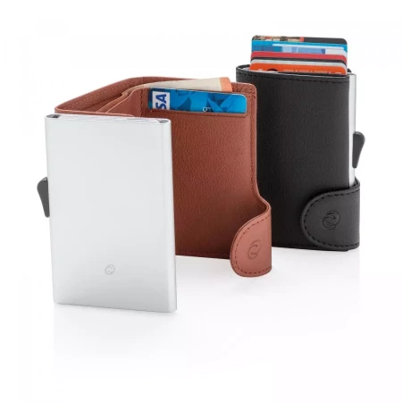 Кошелек с держателем для карт C-Secure RFID (Коричневый цвет)
