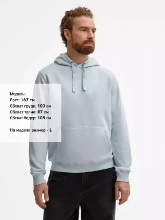 Толстовка унисекс Spencer голубая, размер S