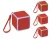 Портативная колонка Cube с подсветкой, красный