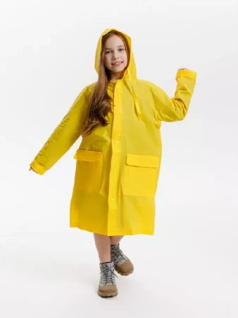 Дождевик детский RainDrop Kids, желтый, 10 лет (рост 130-140)