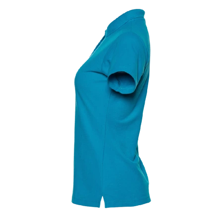 Рубашка поло женская STAN хлопок/полиэстер 185, 104W, Лазурный,  (40/1)  (52/XXL)