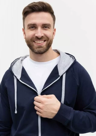Брюки мужские STAN футер без начёса, 260, 62, Тёмно-синий,  (46)  (48/M)