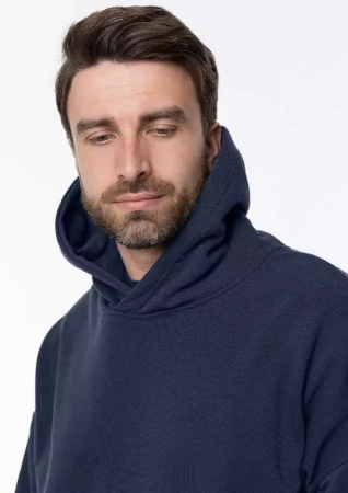 Худи унисекс STAN оверсайз футер без начёса 350, 66, Тёмно-синий,  (46)  (54/XXL)