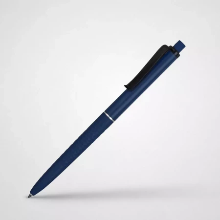 Ручка пластиковая soft-touch шариковая Plane, темно-синий