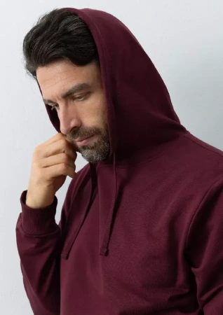 Худи унисекс STAN футер без начёса 260, 23, Бордовый,  (66)  (52/XL)