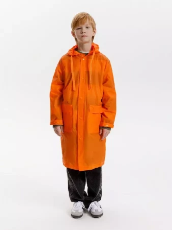 Дождевик детский RainDrop Kids, оранжевый, 12 лет (рост 142-152)