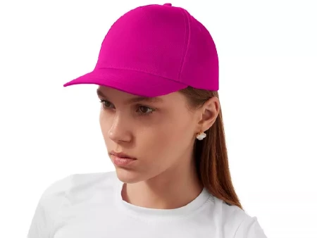 Бейсболка Poly 5-ти панельная 120гр, фуксия